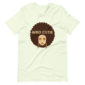 Afro Cutie Text Short-Sleeve Unisex T-Shirt