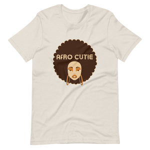 Afro Cutie Text Short-Sleeve Unisex T-Shirt