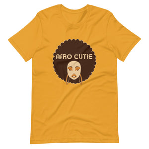 Afro Cutie Text Short-Sleeve Unisex T-Shirt