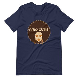 Afro Cutie Text Short-Sleeve Unisex T-Shirt