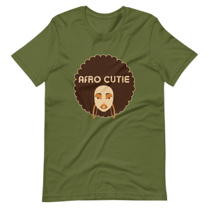 Afro Cutie Text Short-Sleeve Unisex T-Shirt