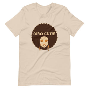 Afro Cutie Text Short-Sleeve Unisex T-Shirt