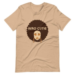 Afro Cutie Text Short-Sleeve Unisex T-Shirt