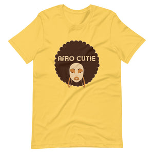 Afro Cutie Text Short-Sleeve Unisex T-Shirt